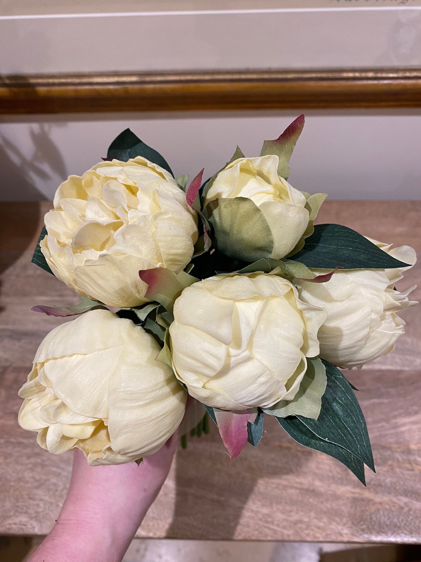 Artificial Cream Peony Bunch, faux peony, artificial peony, cream peony, cream peonies, faux cream peonies, artificial cream peonies
