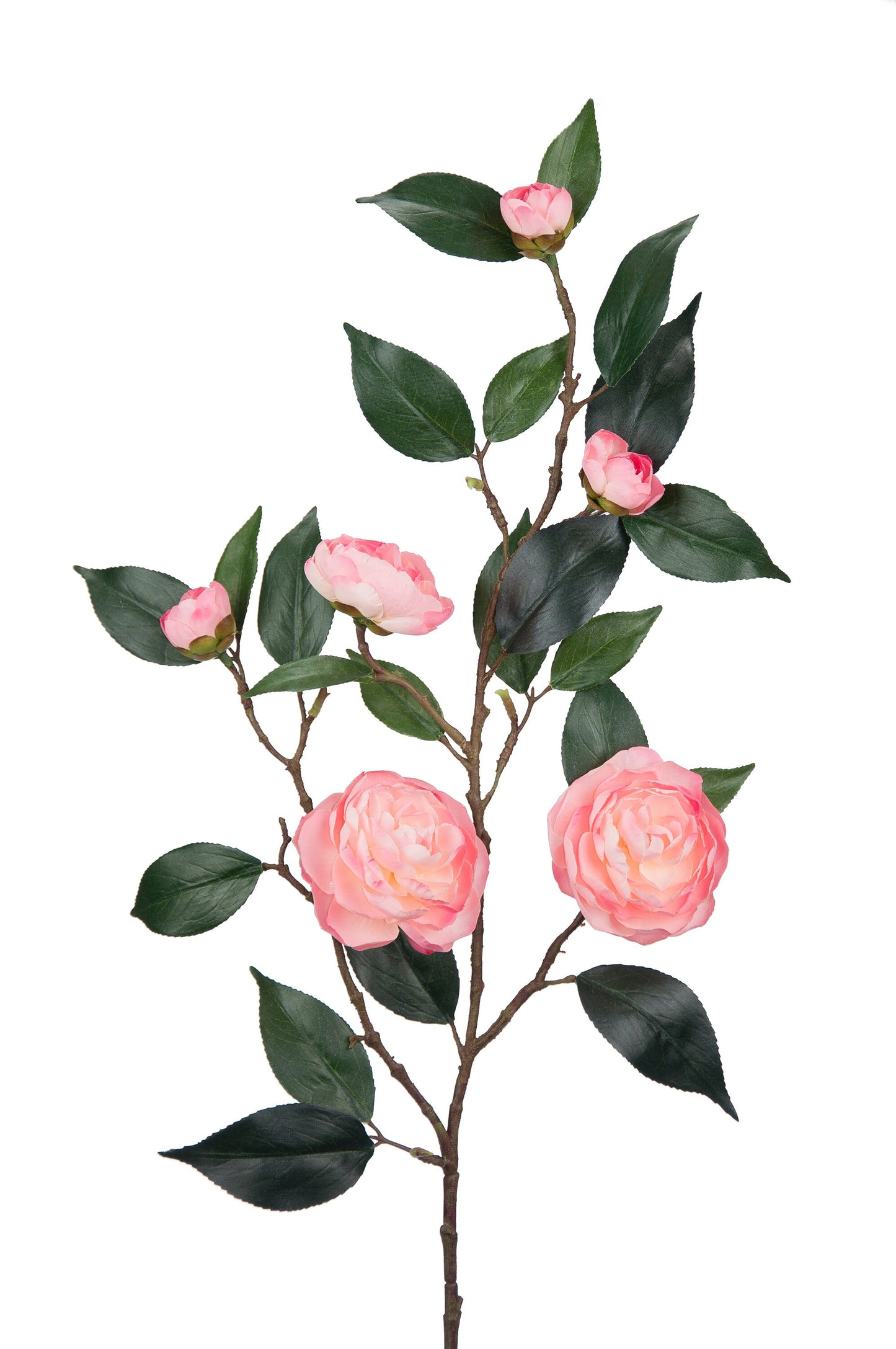 Pink Camellia Spray, faux camellia, artificial flowers, wedding decoration, styling prop, set decoration