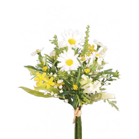 Artificial Daisy & Blossom bunch, faux daisies, faux blossom, artificial posey, artificial flowers, bridal flowers, wedding flowers