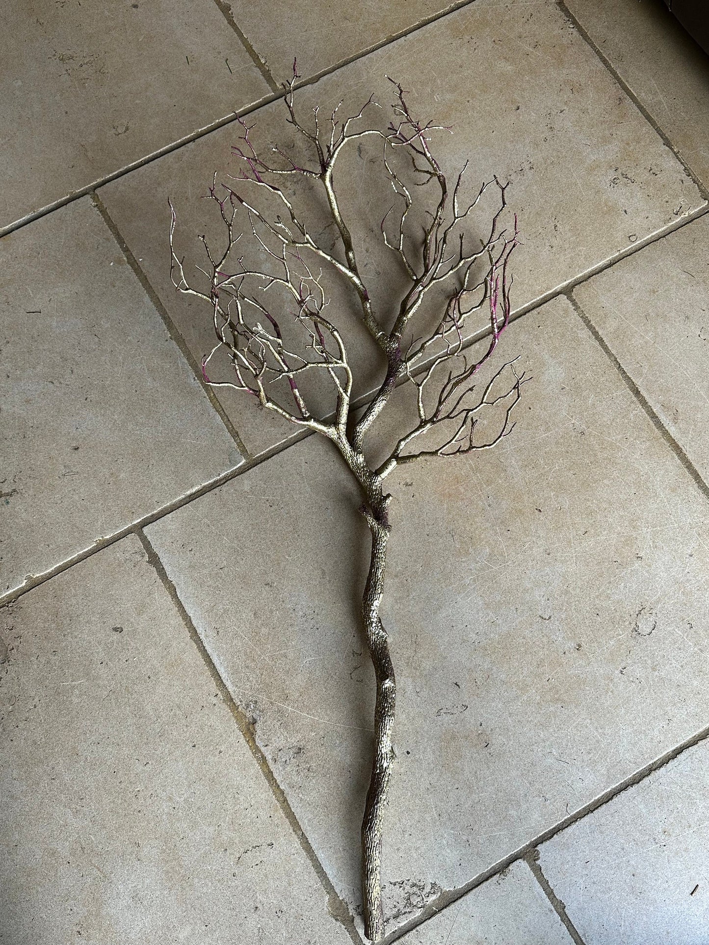Artificial Metallic Gold Branch 95cm Faux Christmas Decoration Restaurant Bar Decor