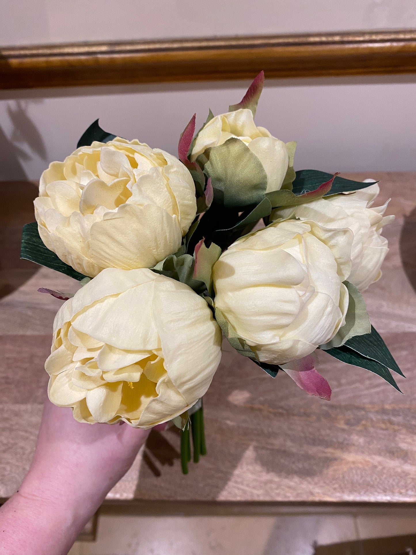 Artificial Cream Peony Bunch, faux peony, artificial peony, cream peony, cream peonies, faux cream peonies, artificial cream peonies