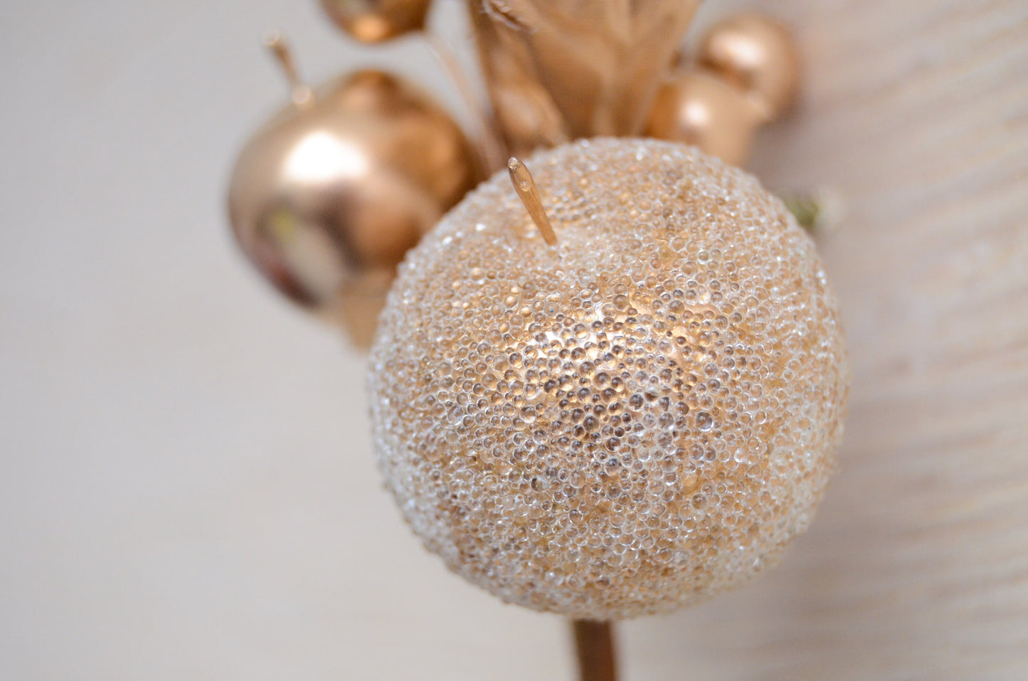 Artificial Metallic Apple/Berry Pick, Faux Apple, Artificial Fruit, Ferris Heart Sloane, Christmas decor, wreath decoration