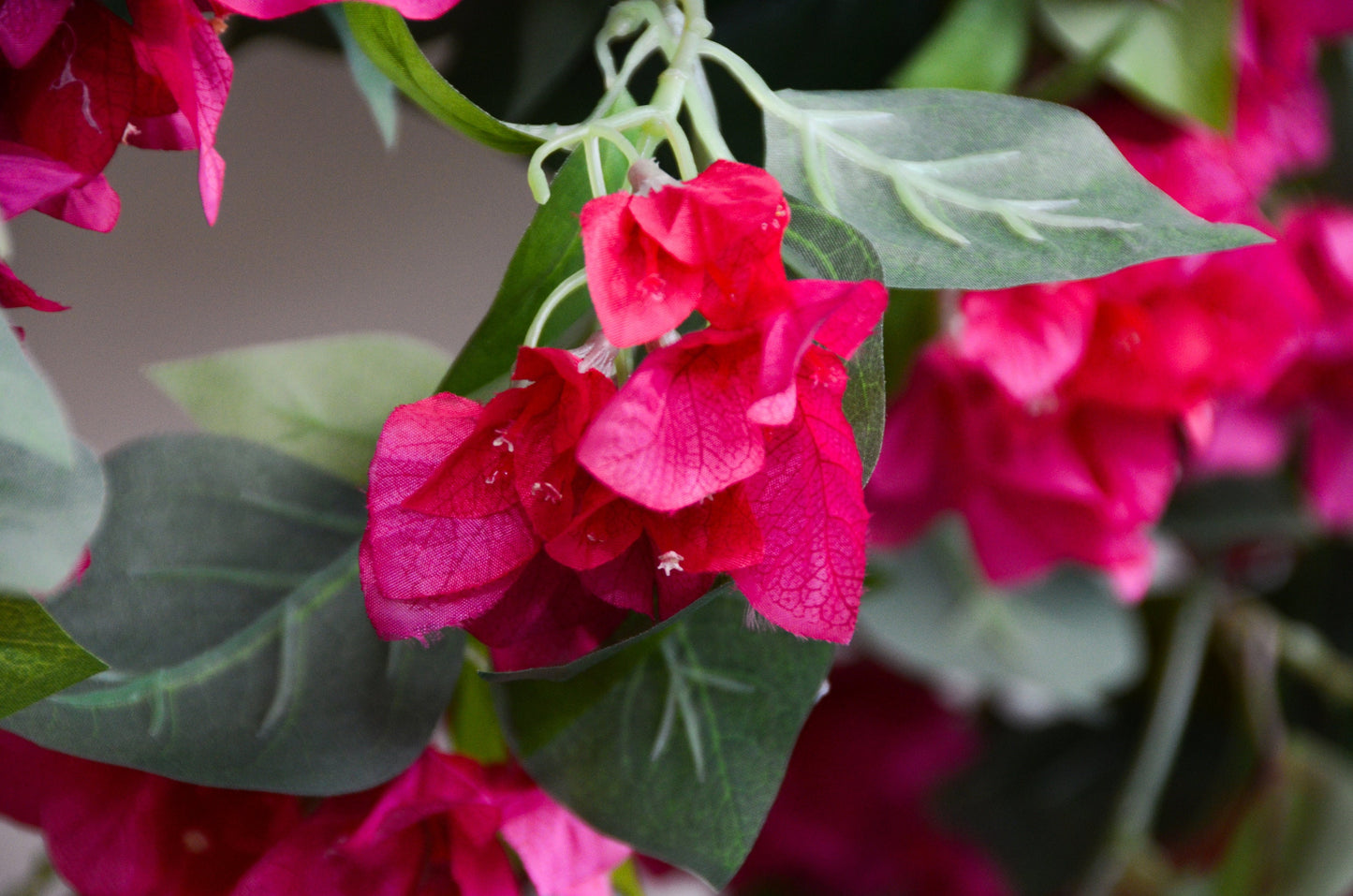 Artificial Magenta Bougainvillea Garland - 100cm long, artificial garland, faux garland, window display, salon decor
