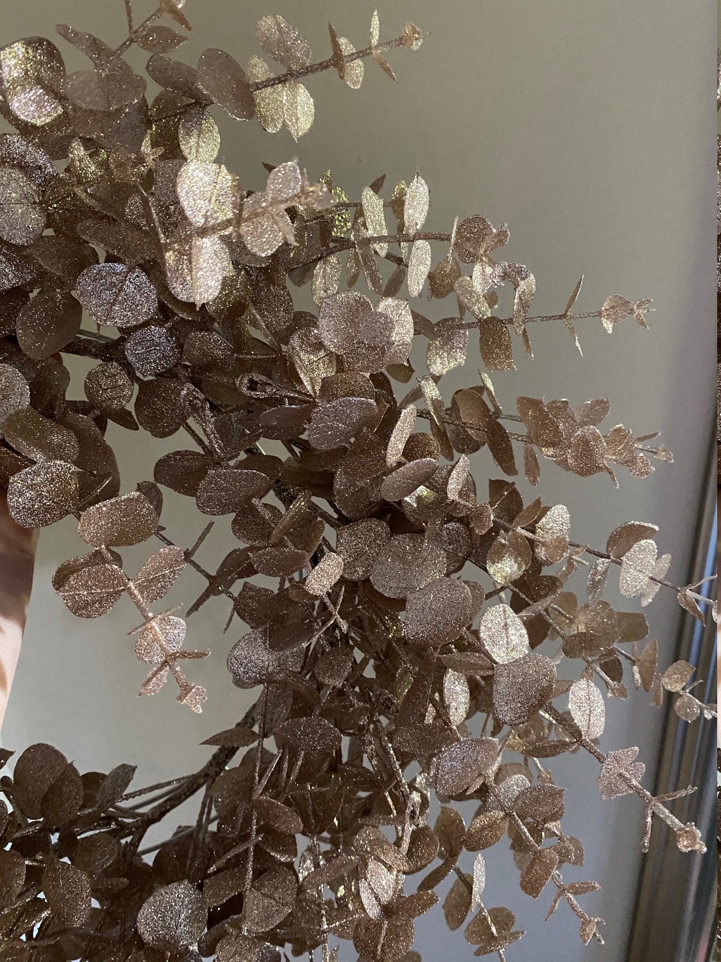 Limited Edition Gold Artificial Eucalyptus Wreath, faux wreath, faux eucalyptus, Christmas wreath, Ferris Heart Sloane