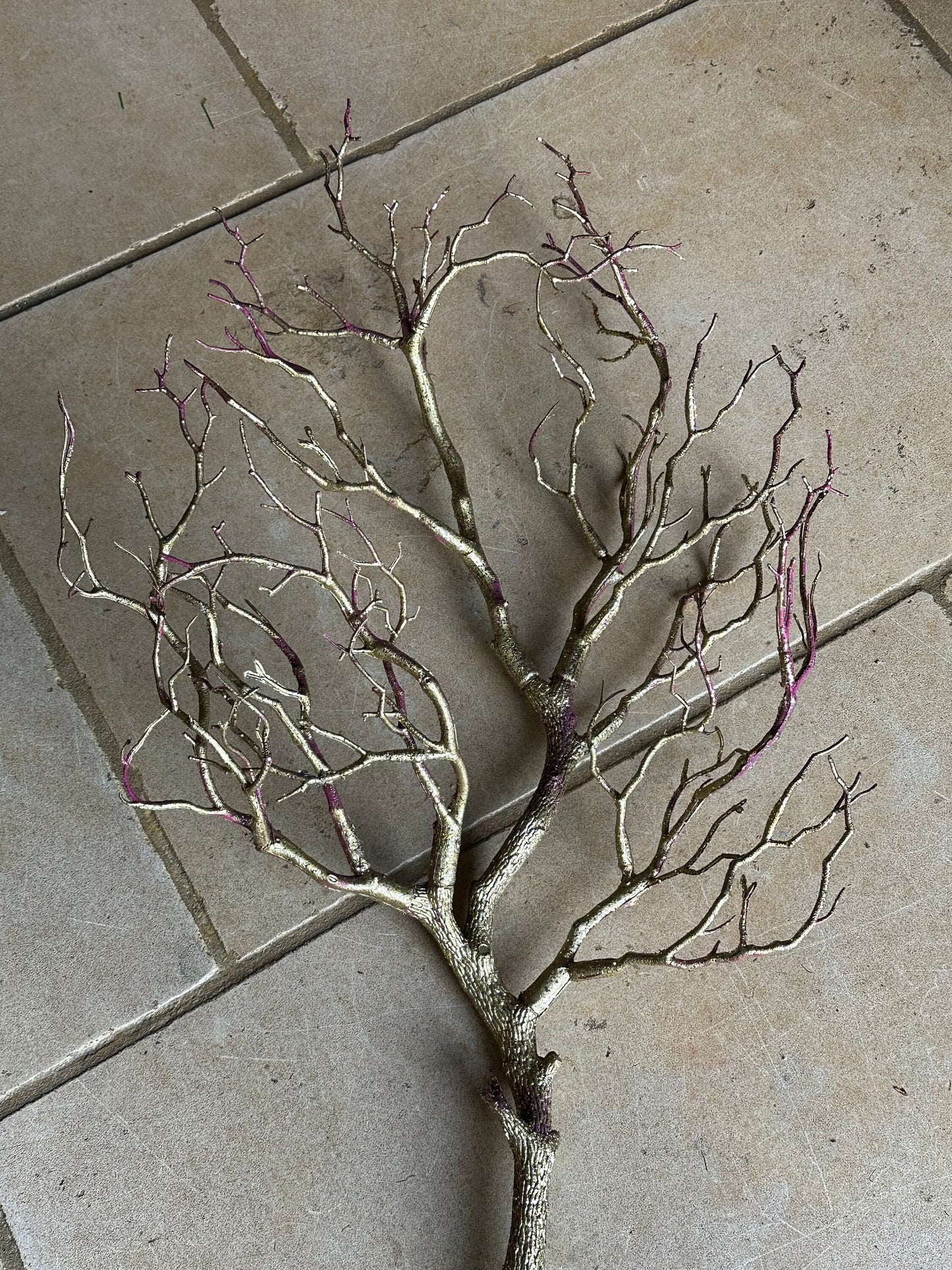 Artificial Metallic Gold Branch 95cm Faux Christmas Decoration Restaurant Bar Decor