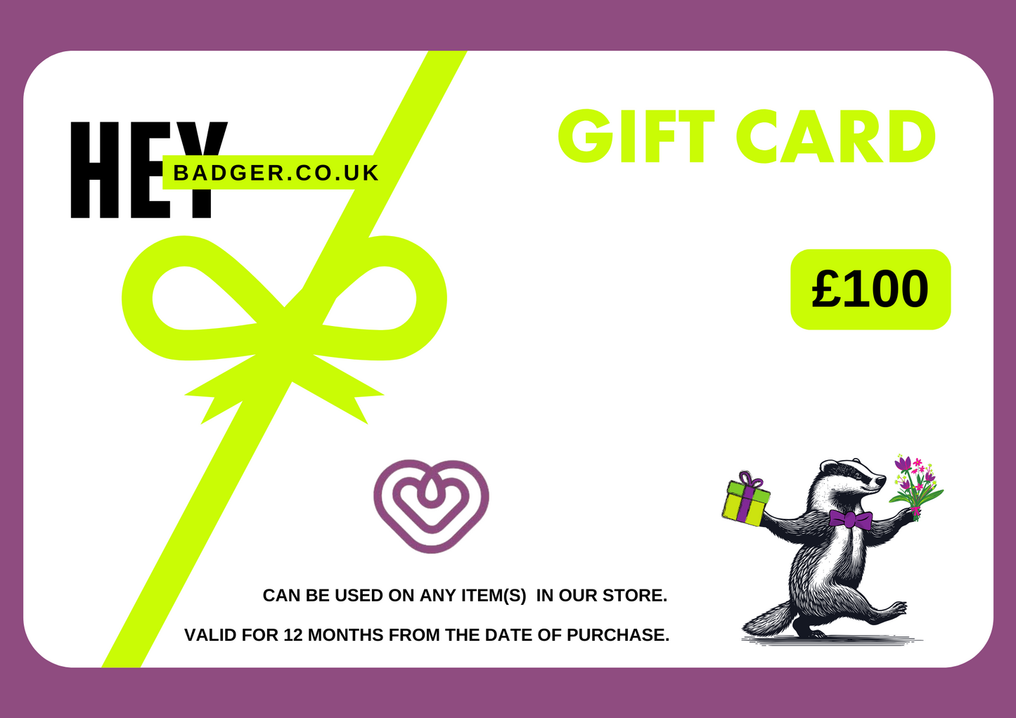 Hey Badger Digital Gift Card