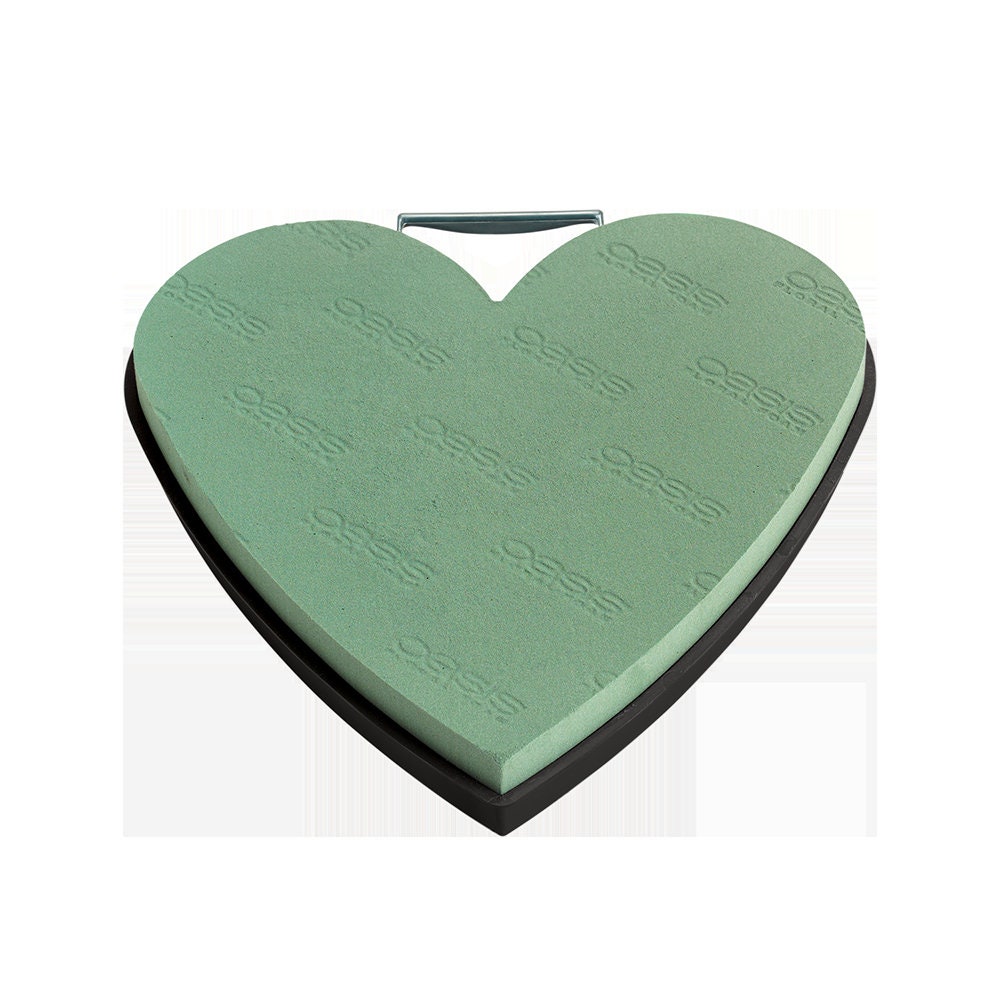 OASIS® NAYLORBASE® Ideal Floral Foam Maxlife - Closed Heart - 33cm (13") Heart Shaped Foam, Valentine Foam Heart, Valentines Day