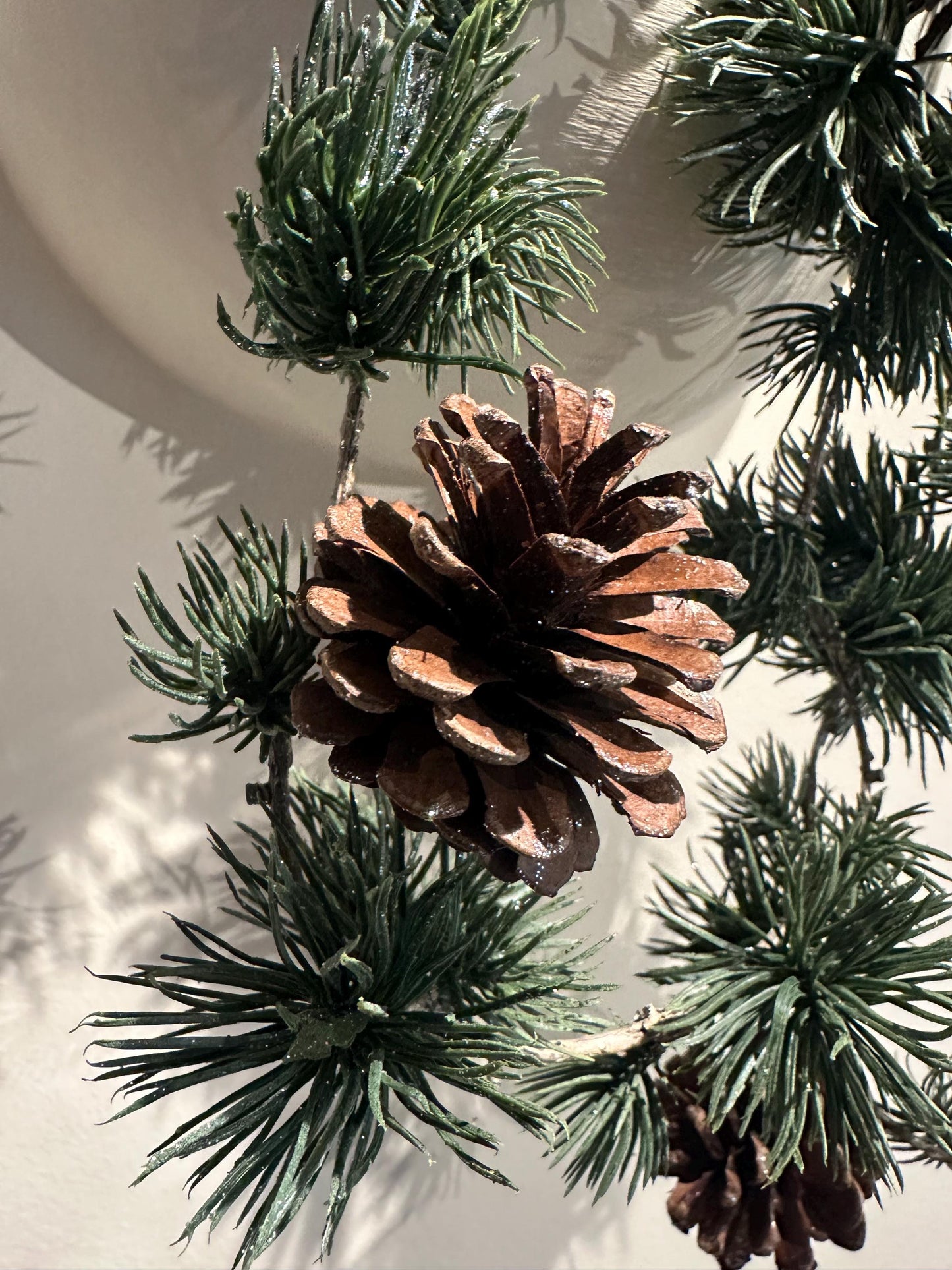 Sparkle Real Pine Cone Garland, pinecone garland, artificial pine garland, winter garland, Christmas garland, mantelpiece garland