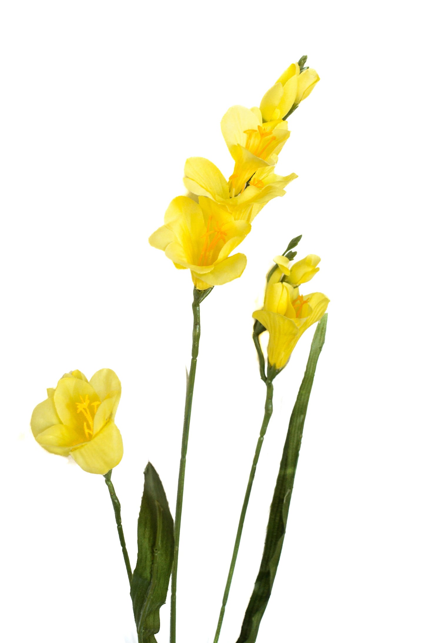 Artificial artificial freesia, artificial flowers, yellow freesia, faux freesia, faux wild flowers, faux flowers, faux spring flowers