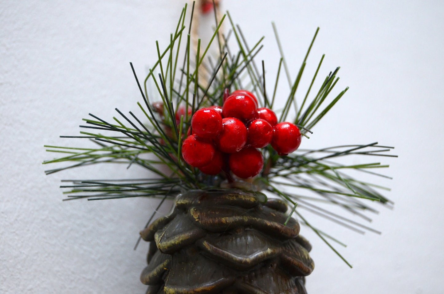 Pine Cone & Berry Christmas Tree Decoration, Faux Berries, Ferris Heart Sloane