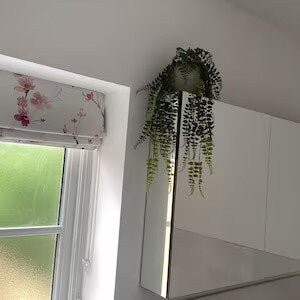 Artificial Hanging Fern Plant, faux plant, faux fern, potted plant, birthday gift, bathroom plant, birthday present