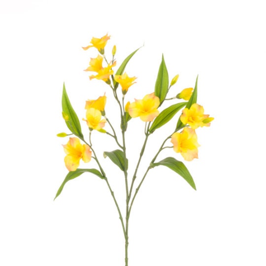 Artificial Yellow Alstroemeria Spray 63cm, faux spray, floral decor