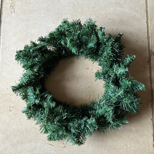 50cm/100 Tips Artificial Green Pine Christmas Wreath House Restaurant Bar Decoration