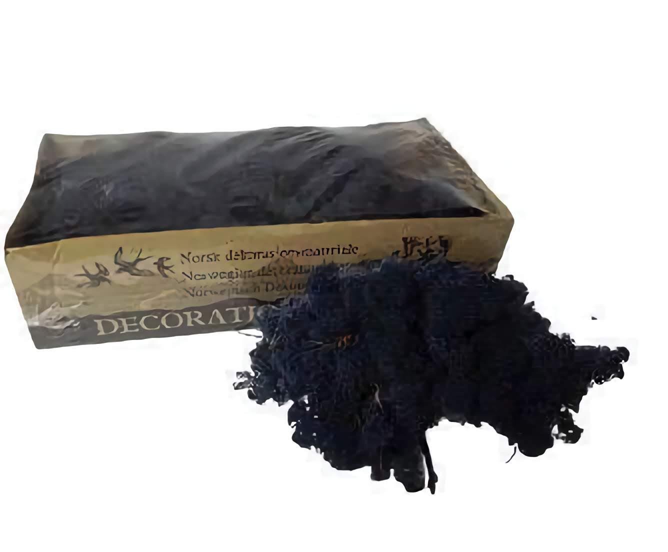 NEW Luxury Artificial Black Reindeer Moss Natural Preserved 425g-450g Box, Floristry, Wreath Making, DIY Craft, Terrariums