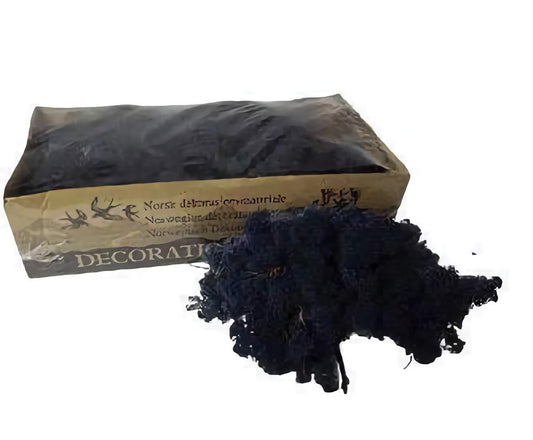 NEW Luxury Artificial Black Reindeer Moss Natural Preserved 425g-450g Box, Floristry, Wreath Making, DIY Craft, Terrariums