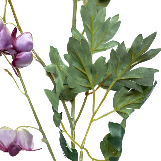 Artificial Mauve Bleeding Hearts Stem, faux dicentra, artificial dicentra, faux mauve bleeding hearts, wedding flowers
