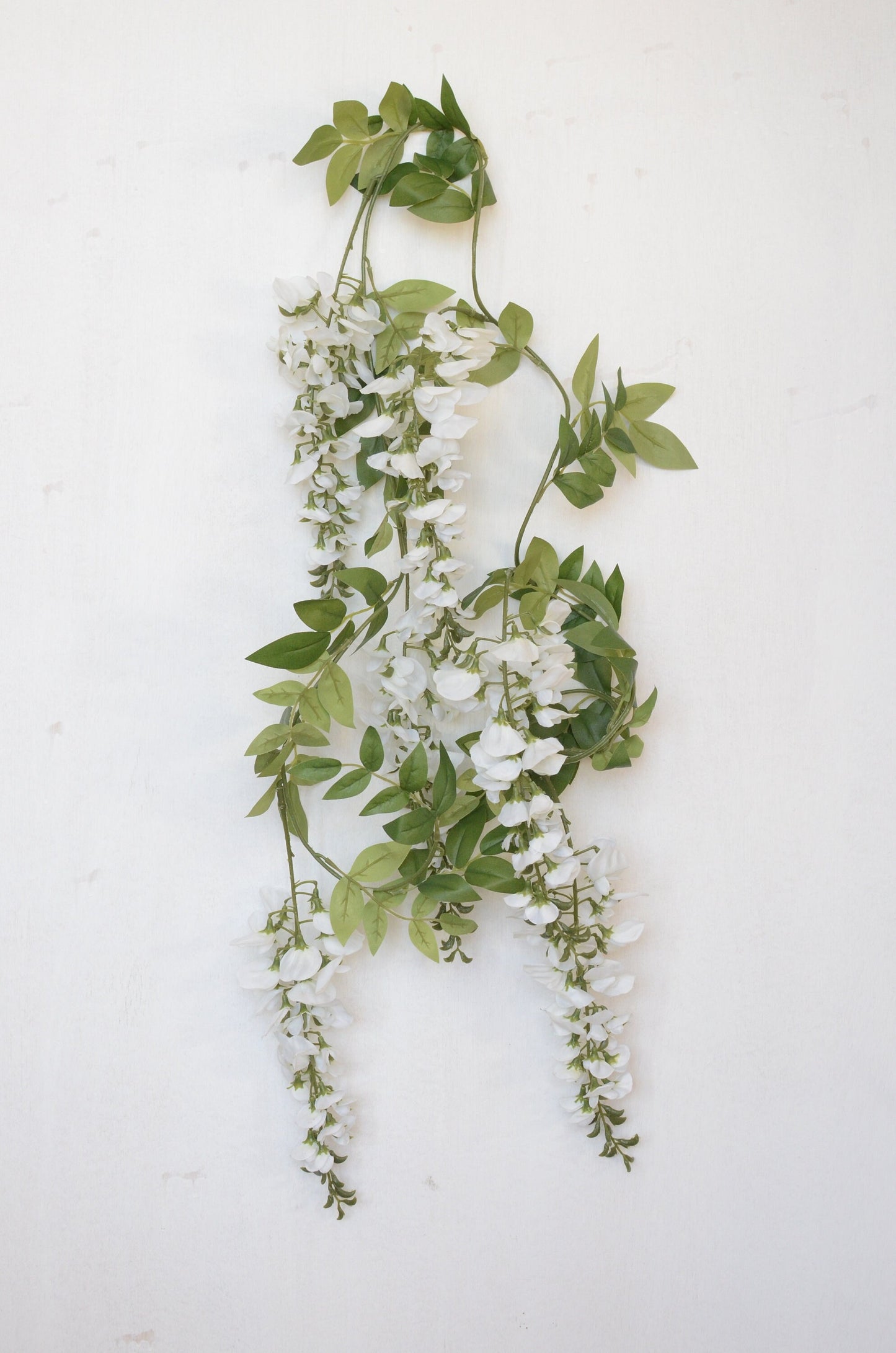 Ferris Heart Sloane -  Artificial White Wisteria Garland - 180cm long, wisteria garland, artificial garland, faux garland, faux wisteria