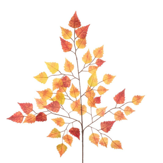Artificial Fall Birch Spray – 69cm Faux Birch Stems (Set of 3)