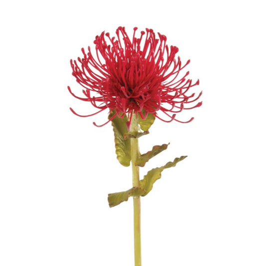 Artificial Burgundy Pin Cushion Protea, faux protea, artificial flowers, wedding bouquet, styling prop, faux floral, artificial protea, 66cm