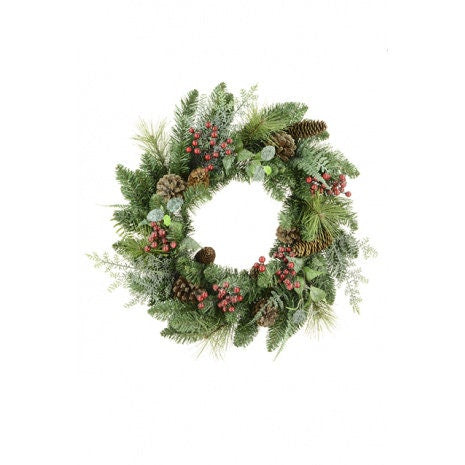 Ferris Heart Sloane  Artificial Iced Christmas Wreath