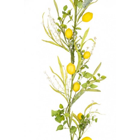 Artificial Yellow Lemon Fruit Garland 168cm, faux lemon, artificial fruit, faux fruit, faux garland, pub decoration, bar decor, restaurant decor