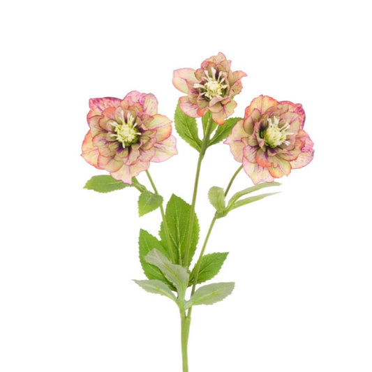 Artificial Mauve/Green Hellebore Spray 48cm, artificial flowers, faux florals, home accent, floral arrangements