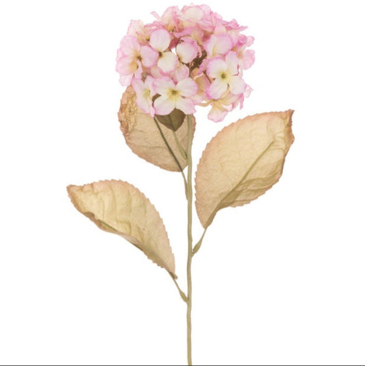 Artificial Vintage Hydrangea Stem, artificial hydrangea, pink hydrangea, hydrangea flower, hydrangea decor, pink flowers, artificial flowers