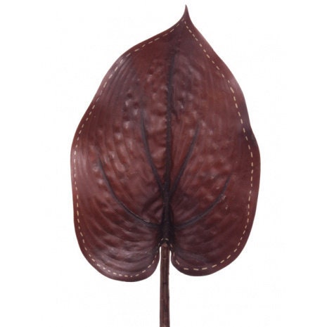 Artificial Leathery Hosta Leaf Spray, faux brown hosta, faux leaf, craft, DIY, faux hosta, hat decoration