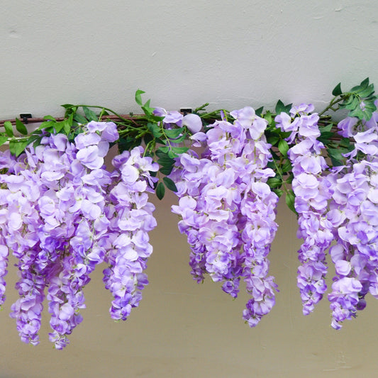 Artificial Lilac Wisteria Garland - 100cm long, wisteria garland, artificial garland, faux garland, window display, salon decor