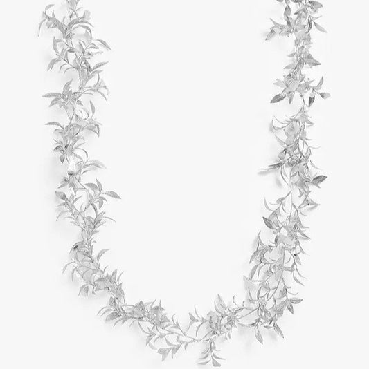Artificial Silver Sparkle Leaf Garland 180cm, Christmas decor, faux leaf garland, xmas decoration, instagram styling