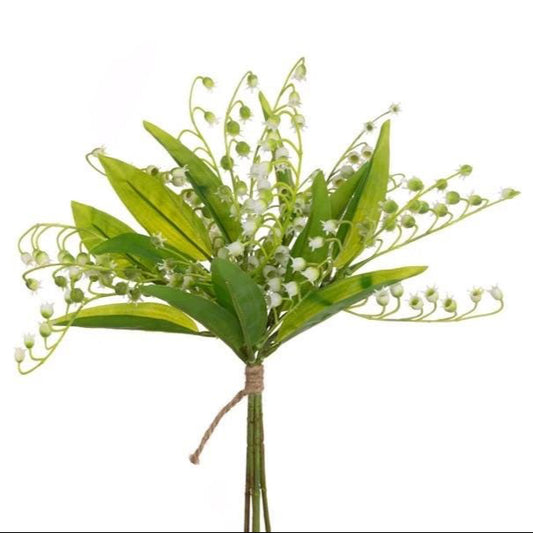 Artificial Lily of the Valley bunch, faux Convallaria Majalis, artificial posey, artificial flowers, bridal flowers, wedding flowers