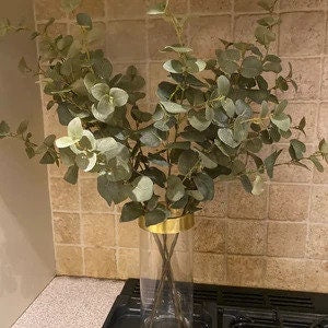 Artificial Eucalyptus Spray – 76cm Faux Greenery Stem for Bouquets & Home Décor