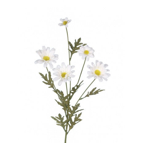 Artificial daisy, artificial white daisy, faux daisies, silk flowers, white faux flower, white daisy, white artificial flowers, daisy stem