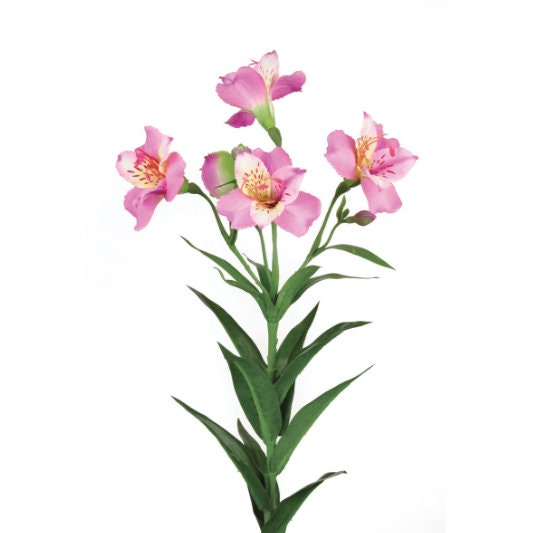 Artificial Fuchsia Alstroemeria Spray 72cm, faux spray, floral decor