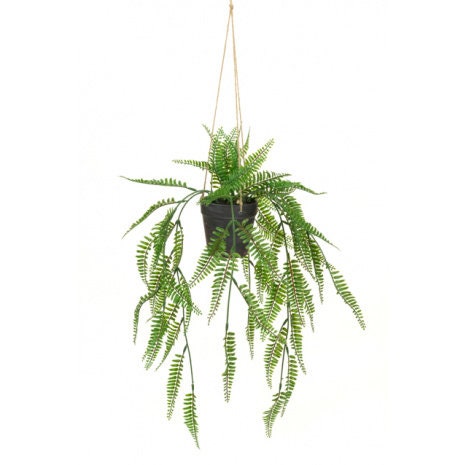 Artificial Hanging Fern, faux plant, faux fern, potted plant, Mothers' Day, Mother's Day gift, bathroom plant, birthday present