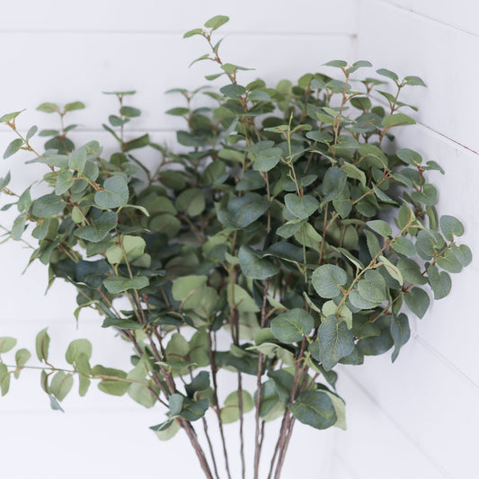 Artificial Eucalyptus Spray – 76cm Faux Greenery Stem for Bouquets & Home Décor