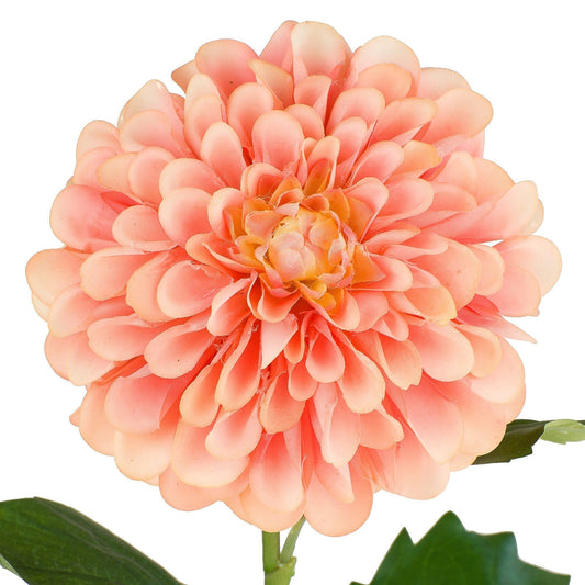 Apricot Pompom Dahlia, faux dahlia, artificial flowers, wedding decoration, styling prop, set decoration
