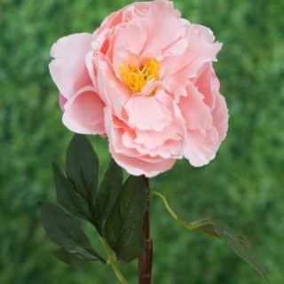 Artificial Peony Single Open Light Pink, faux peony, artificial peony, pink peony