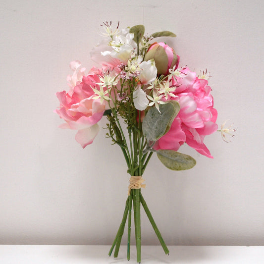 Artificial Pink Peony Flower Bouquet, artificial peony, faux peony, wedding bouquet, faux flowers, home decor, artificial peony, bridesmaid